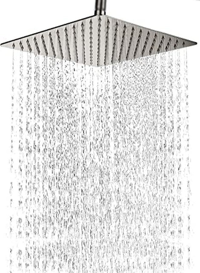 JAGGER JAG214 Rain Shower Head, High Flow Stainless Steel Square Rainfall Showerhead, Awesome Shower Experience (CHROME FINISH, 6" X 6" INCH) - Image 1